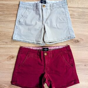 American Eagle Outfitters Beige and Red Women's Shorts